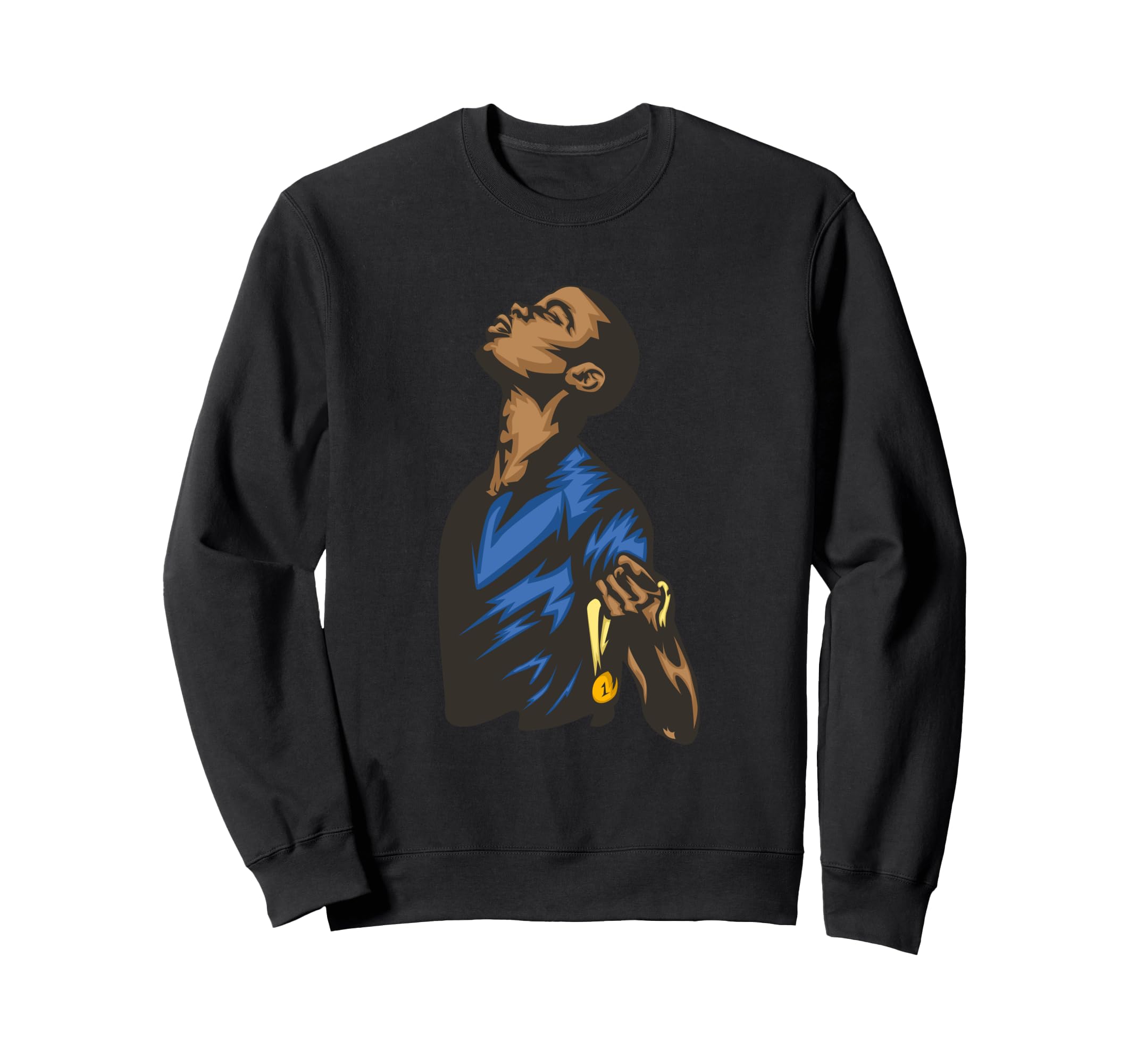 Victorious Soccer Player Footballer Sweatshirt - Graphic Print for Adults