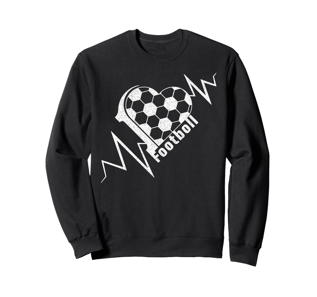 Football Heartbeat Pulse Soccer Sweatshirt - Aesthetic Graphic for Adults