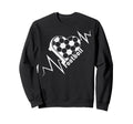 Football Heartbeat Pulse Soccer Sweatshirt - Aesthetic Graphic for Adults