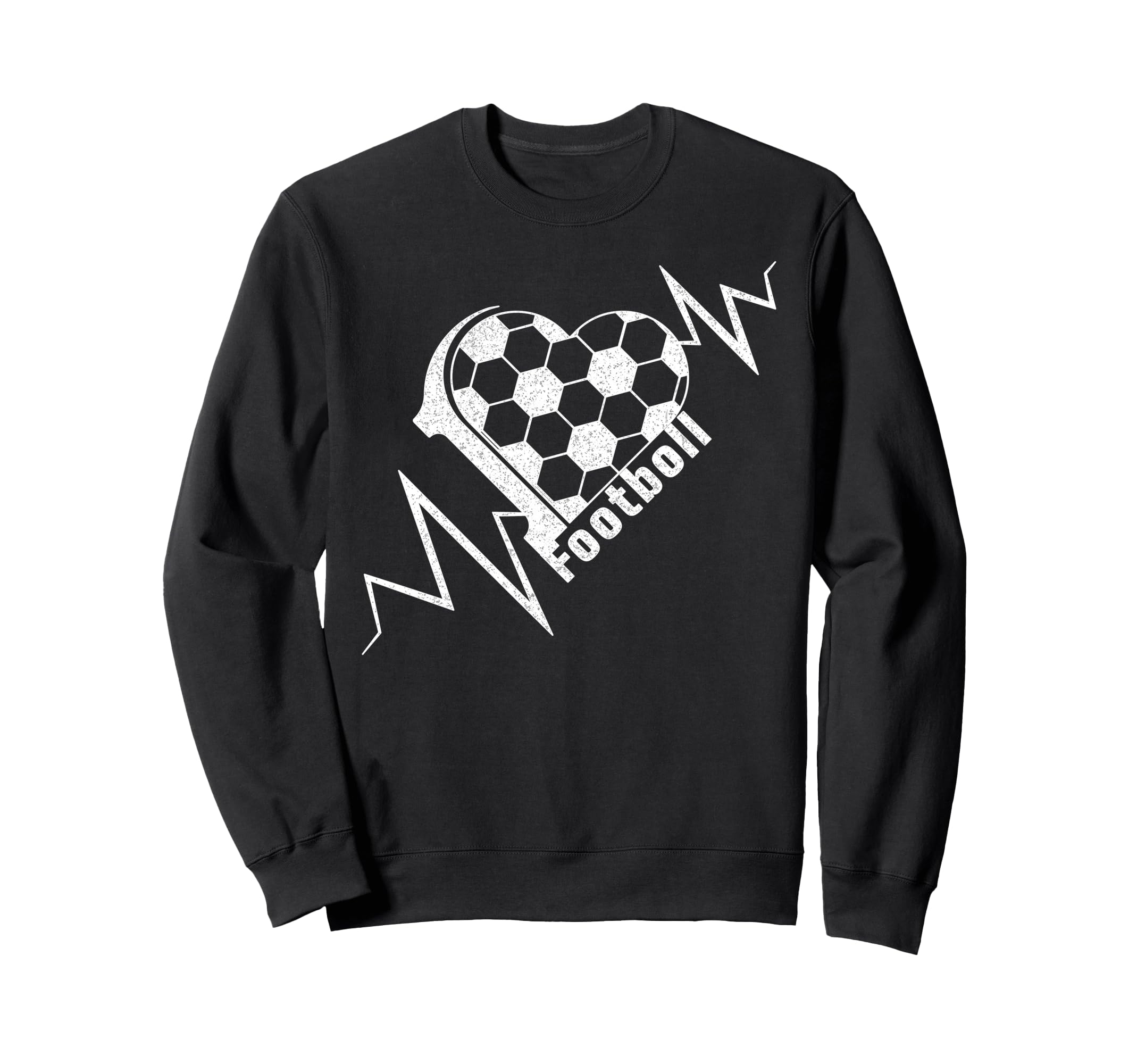 Football Heartbeat Pulse Soccer Sweatshirt - Aesthetic Graphic for Adults