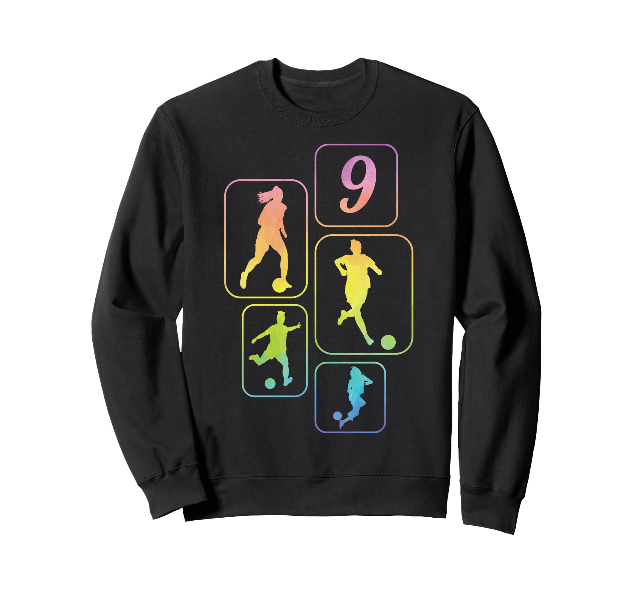 9Th Birthday Soccer Player Sweatshirt - Streetwear Style Men Women