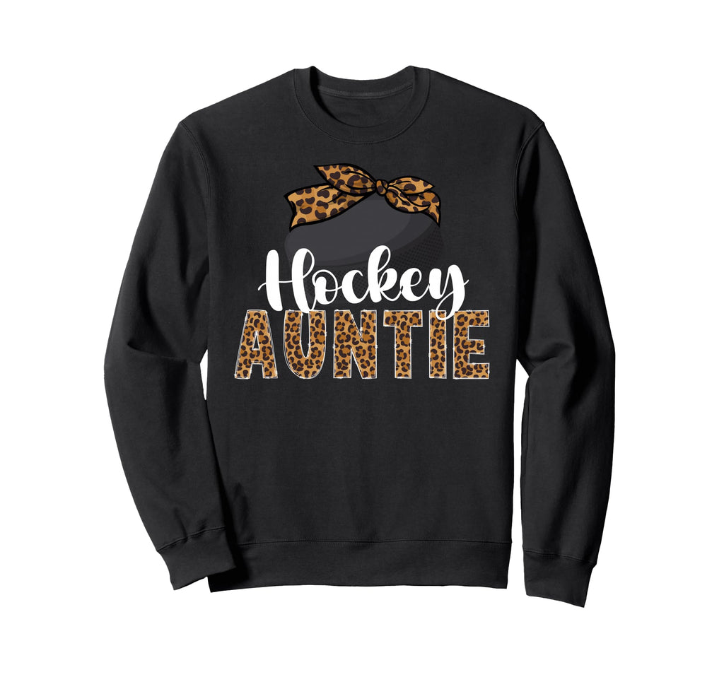 Hockey Auntie Leopard Ice Hockey Sweatshirt - Streetwear Style Men Women