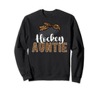 Hockey Auntie Leopard Ice Hockey Sweatshirt - Streetwear Style Men Women