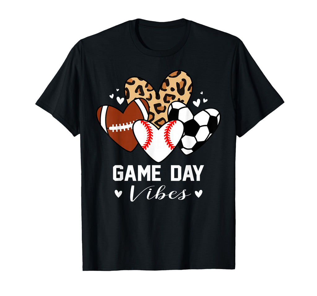 Game Day Vibes Funny Baseball Soccer T-Shirt - Aesthetic Graphic Unisex