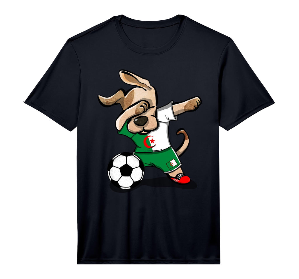 Dabbing Dog Algeria Soccer Jersey T-Shirt - Custom Art Print for Adults
