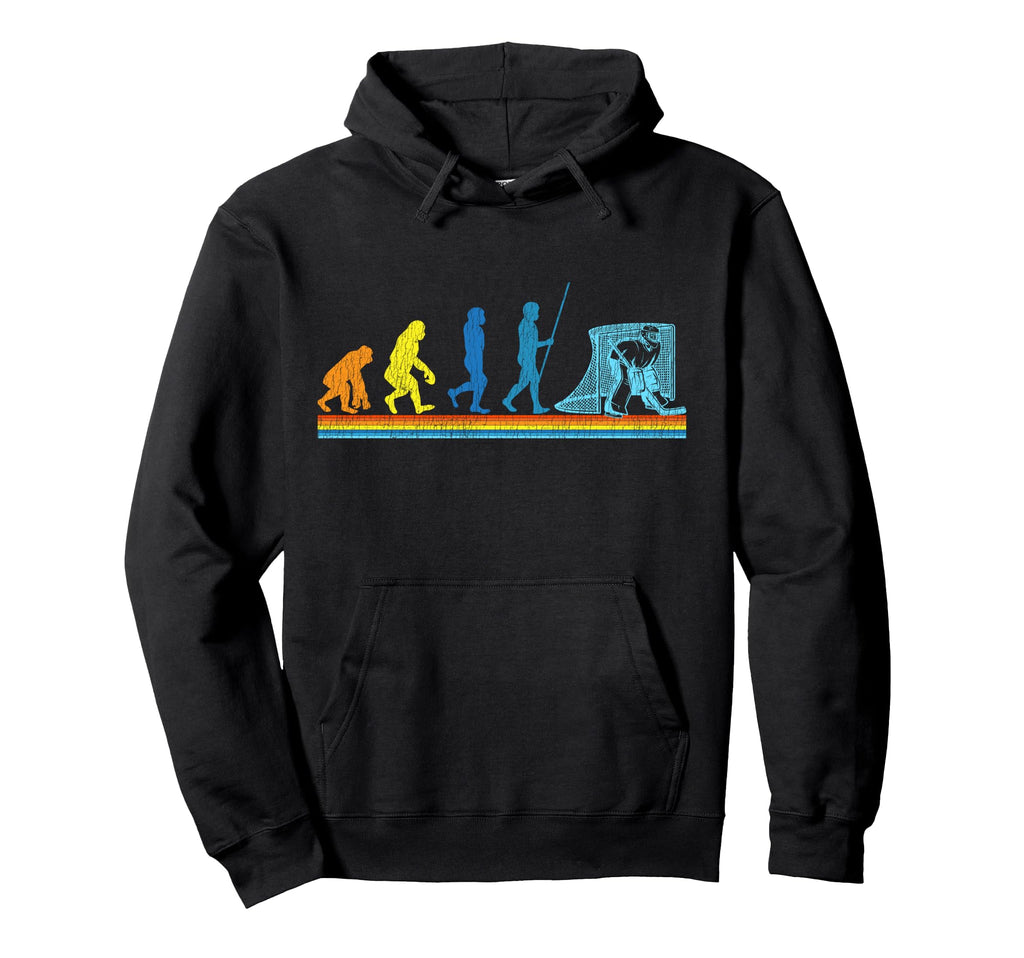 Ice Hockey Goalie Goalkeeper Evolution Hoodie - Aesthetic Graphic Unisex