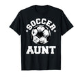 Soccer Aunt Soccer Ball Distressed T-Shirt - Novelty Apparel for Adults