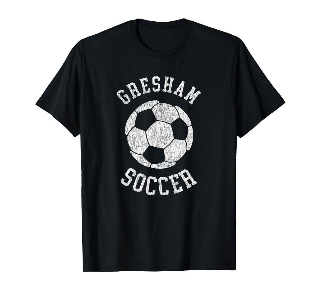 Gresham Soccer Distressed 90S T-Shirt - Minimalist Print Men Women