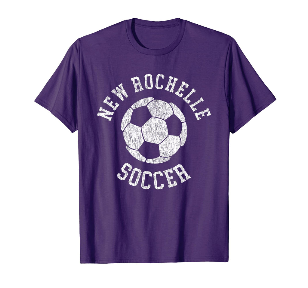 New Rochelle Soccer Distressed 90S T-Shirt - Aesthetic Graphic for Adults