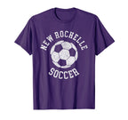 New Rochelle Soccer Distressed 90S T-Shirt - Aesthetic Graphic for Adults