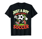 Just Who Loves Soccer Footbal Player T-Shirt - Aesthetic Graphic Men Women