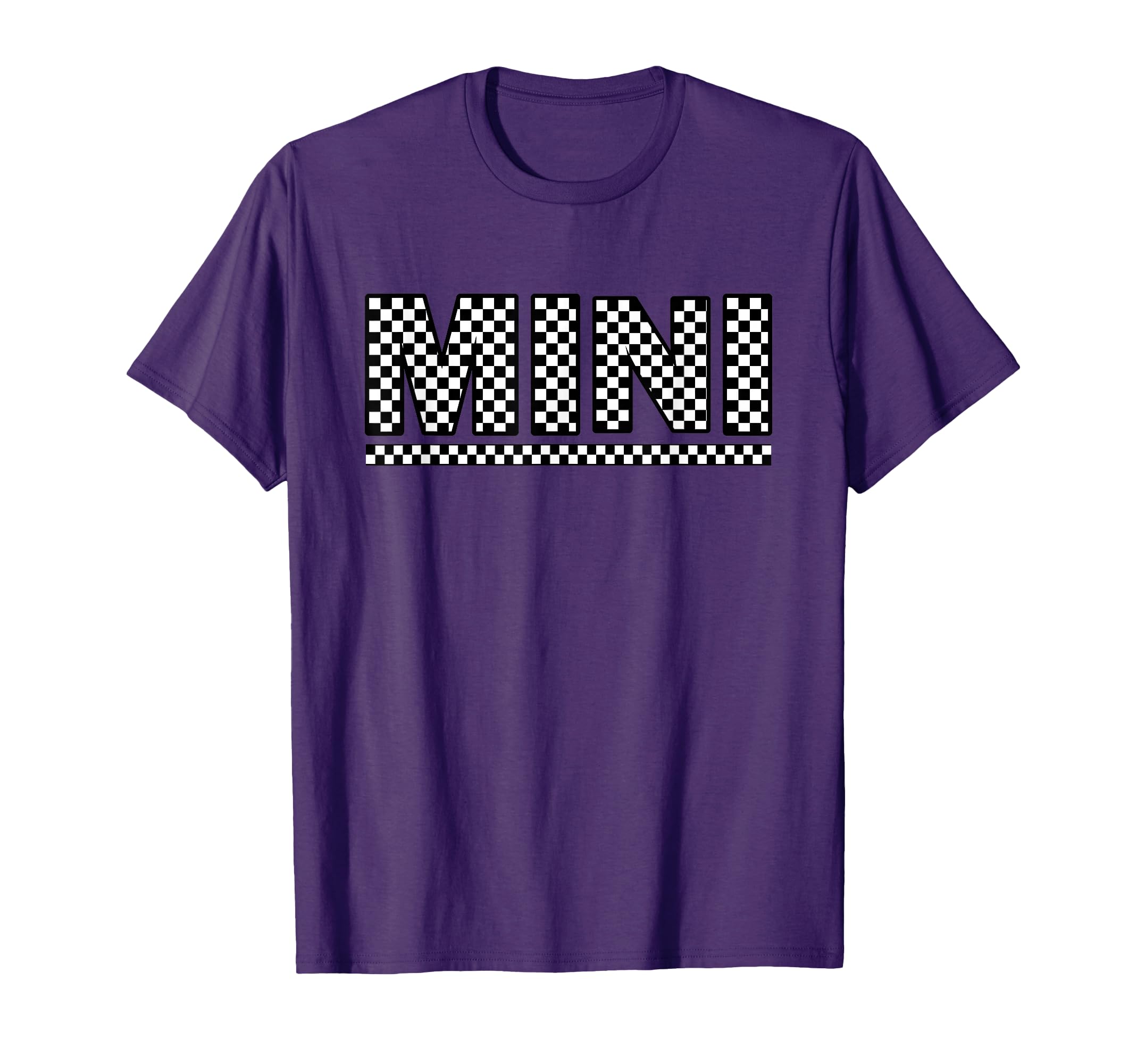 Checkered Mini T-Shirt - Graphic Print Unisex