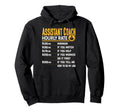 Assistant Coach Hourly Rate Funny Hoodie - Fun Novelty Design Unisex