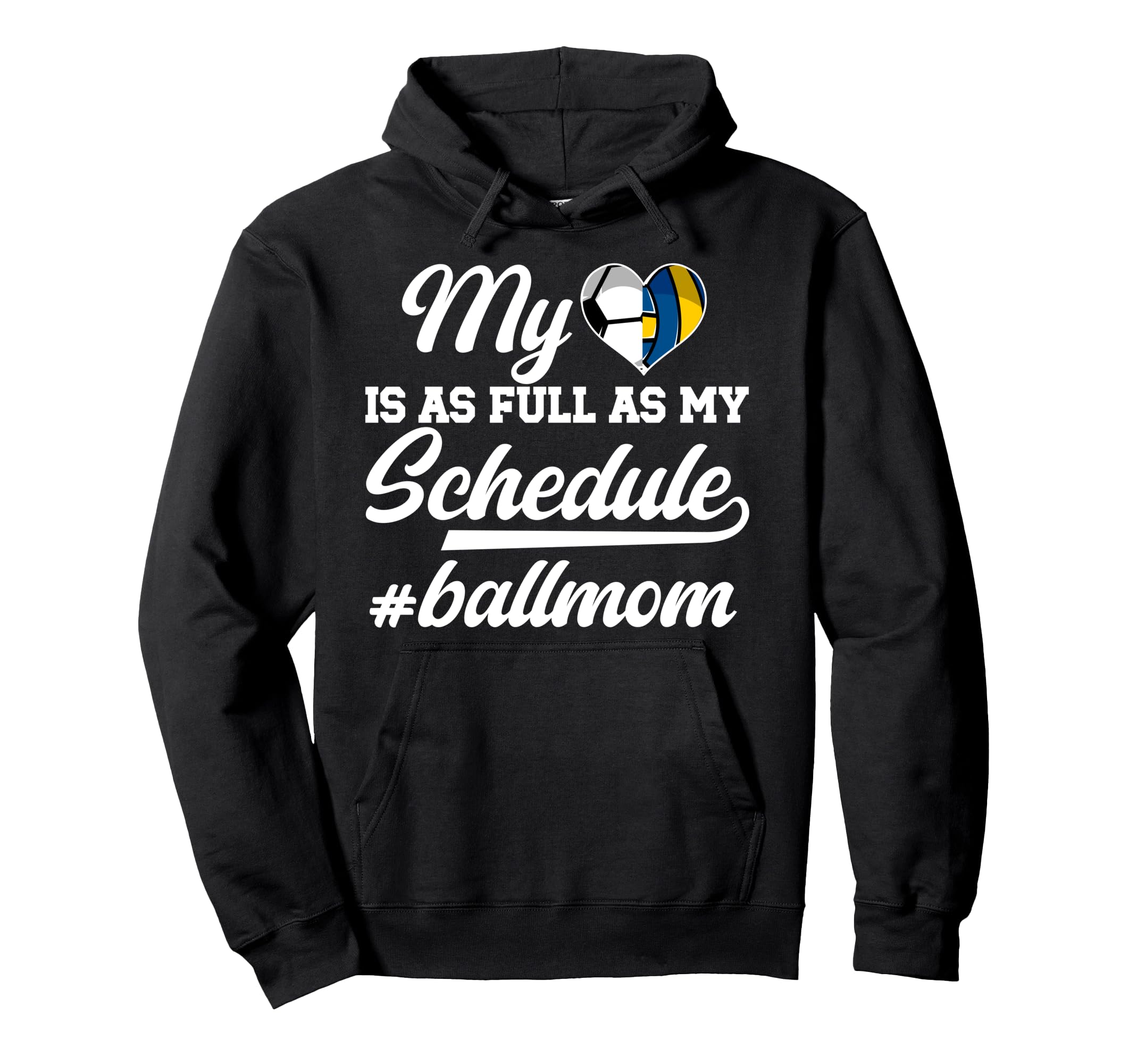 Ball Mom Proud Soccer Volleyball Hoodie - Casual Everyday Wear Men Women