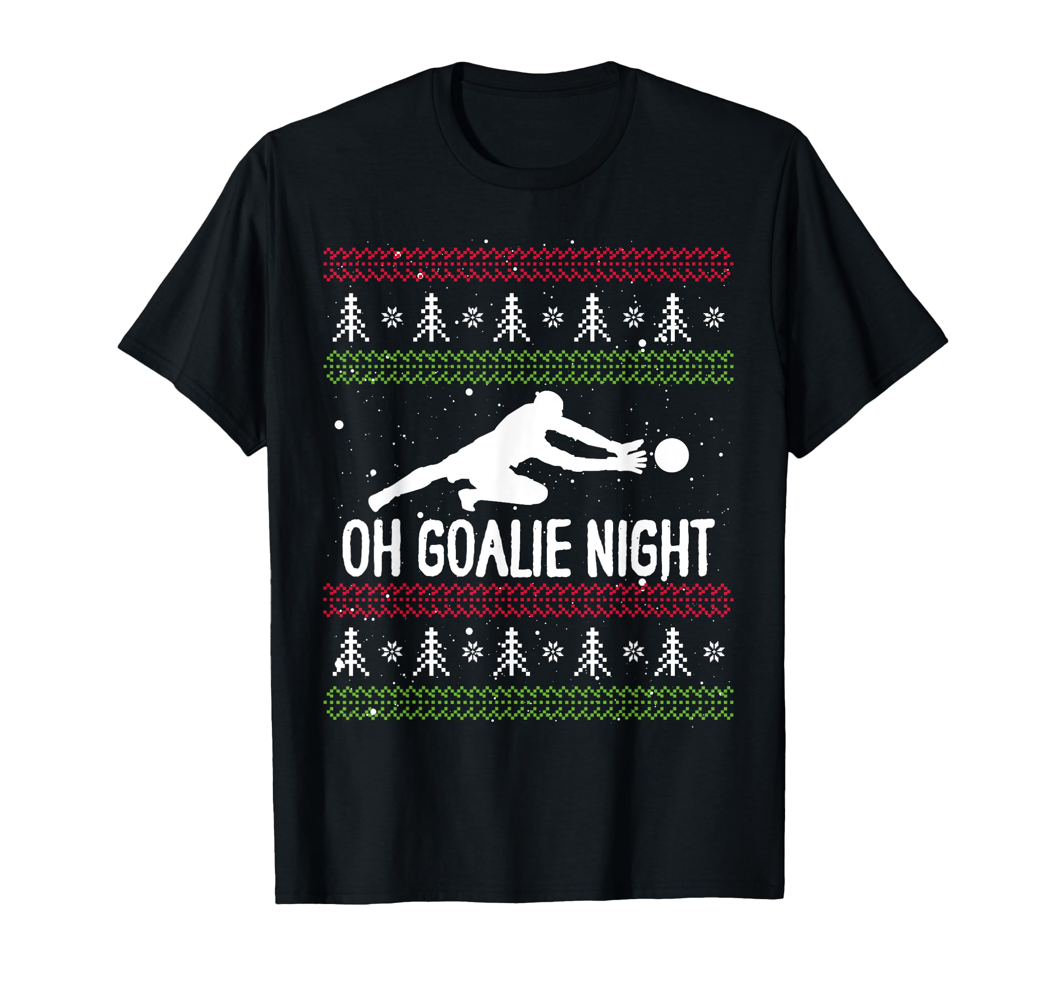 Soccer Player Day Goalkeeper Santa T-Shirt - Fun Novelty Design for Adults