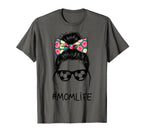 Messy Bun Bandana Soccer Mom Life T-Shirt - Unique Graphic Men Women