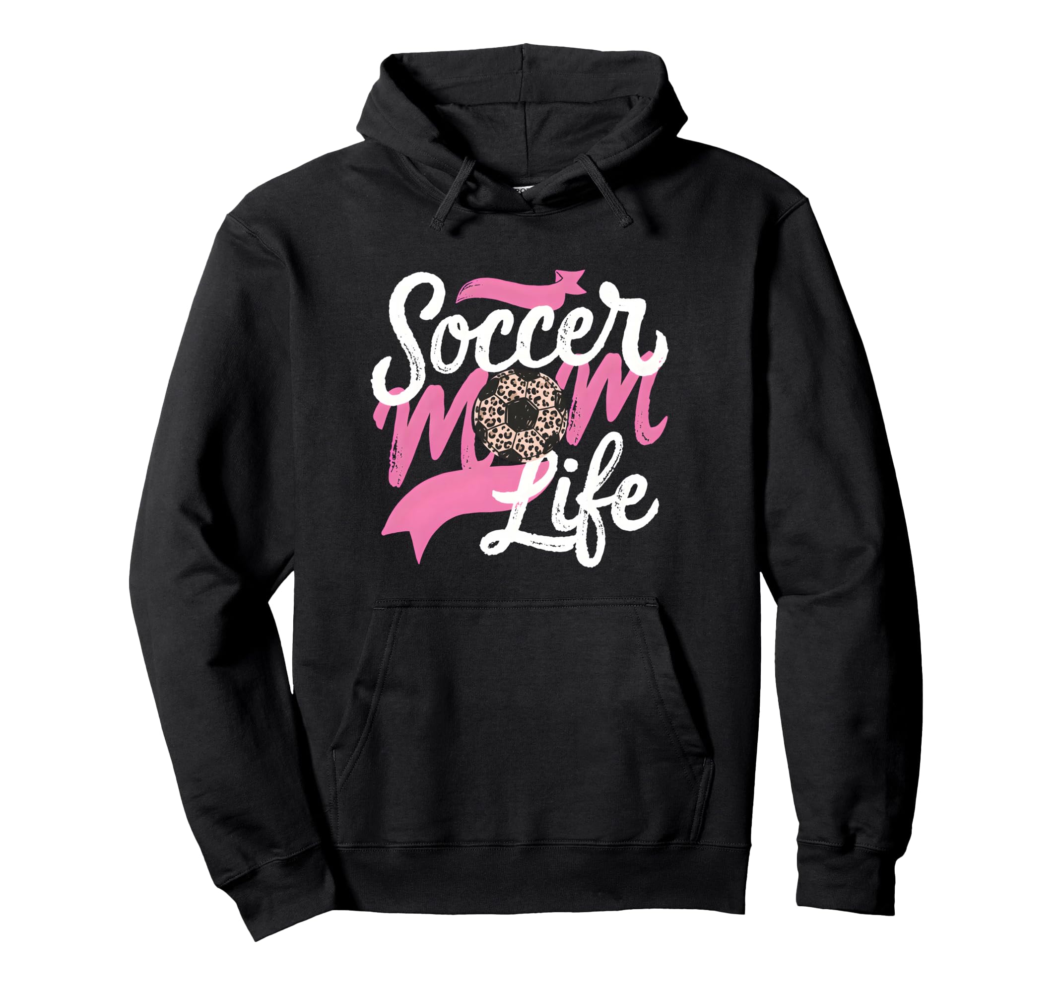 Soccer Mom Life Leopard Mama Hoodie - Fun Novelty Design for Adults