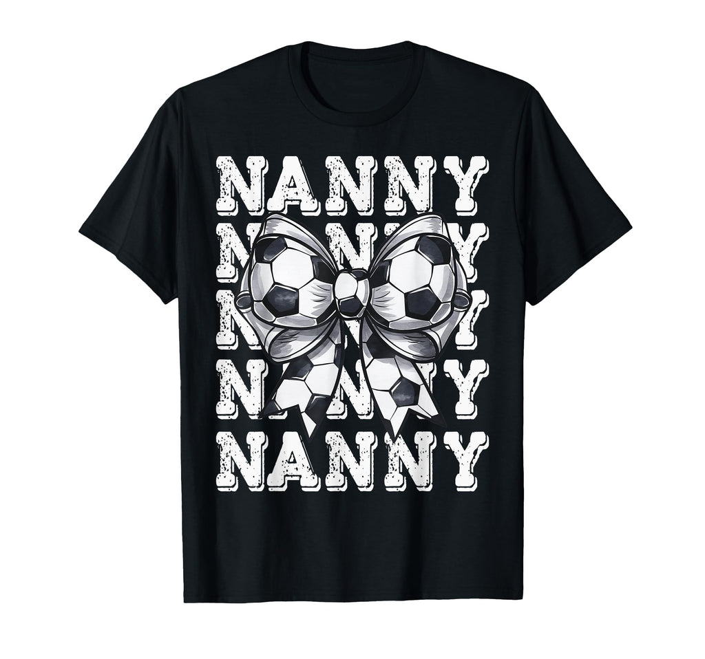 Coquette Soccer Nanny Matching Family T-Shirt - Graphic Print for Adults