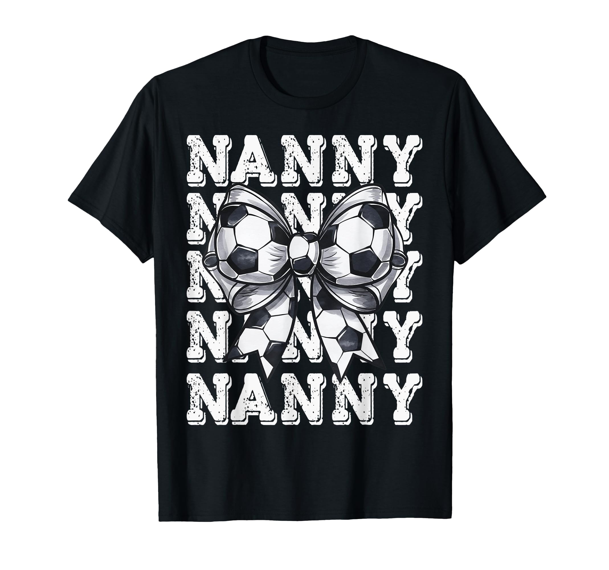 Coquette Soccer Nanny Matching Family T-Shirt - Graphic Print for Adults