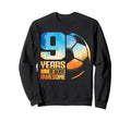 9Th Birthday Soccer Player Football Sweatshirt - Aesthetic Graphic Unisex