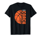 Coach Basket Gift Basketball Coach Best T-Shirt - Minimalist Print Unisex