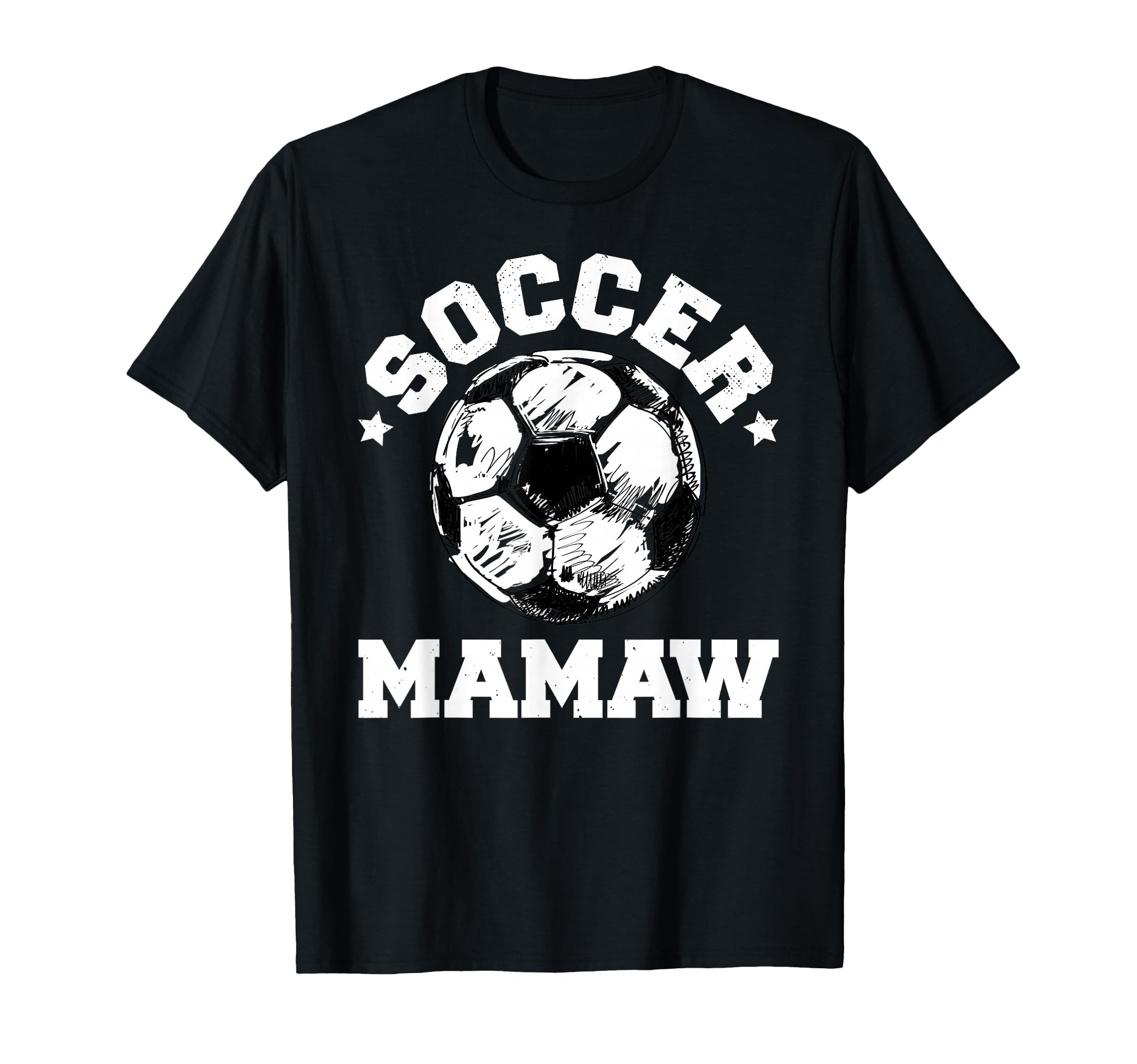Soccer Mamaw Soccer Ball Distressed T-Shirt - Novelty Apparel Men Women