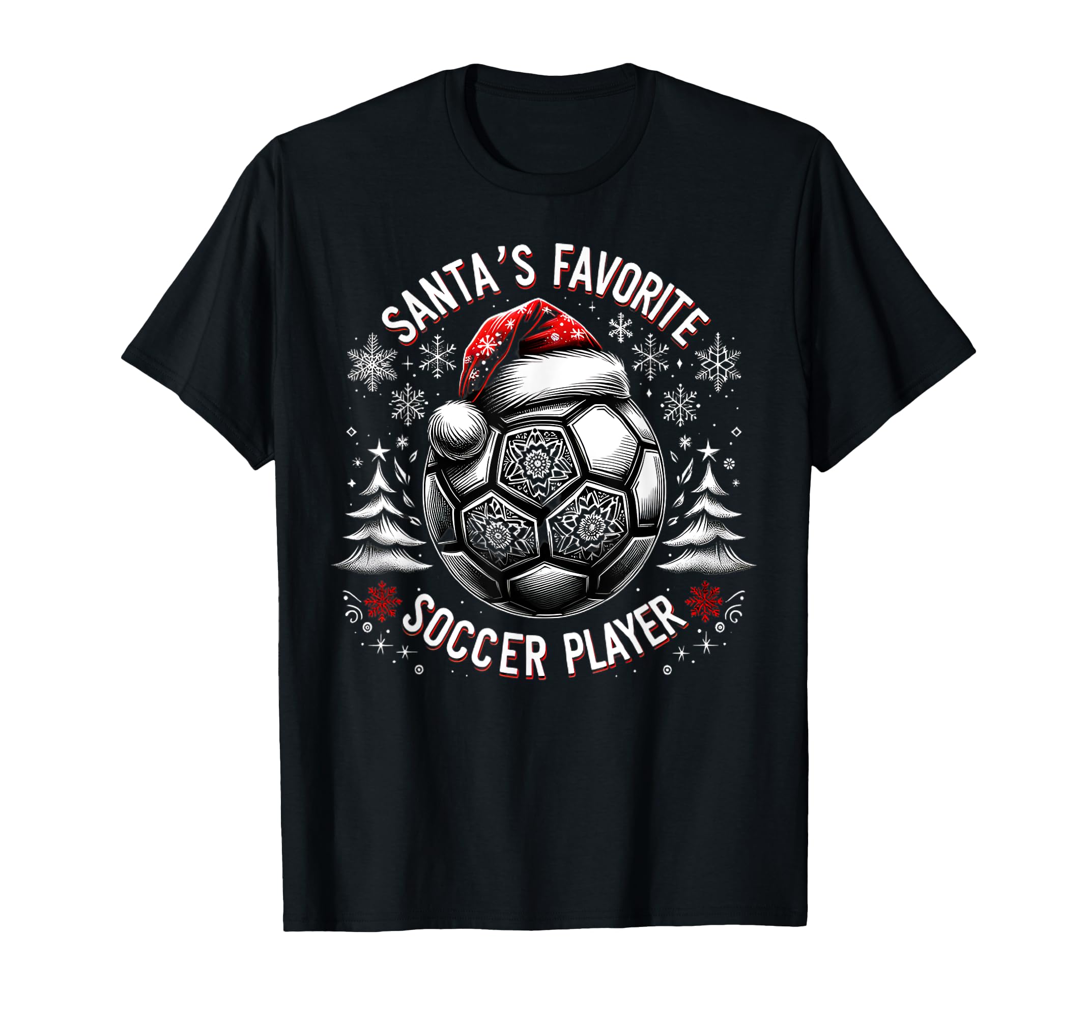Soccer Santas Favorite Player T-Shirt - Custom Art Print for Adults