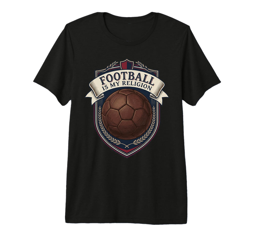 Football Is My Religion Soccer Crest T-Shirt - Streetwear Style for Adults