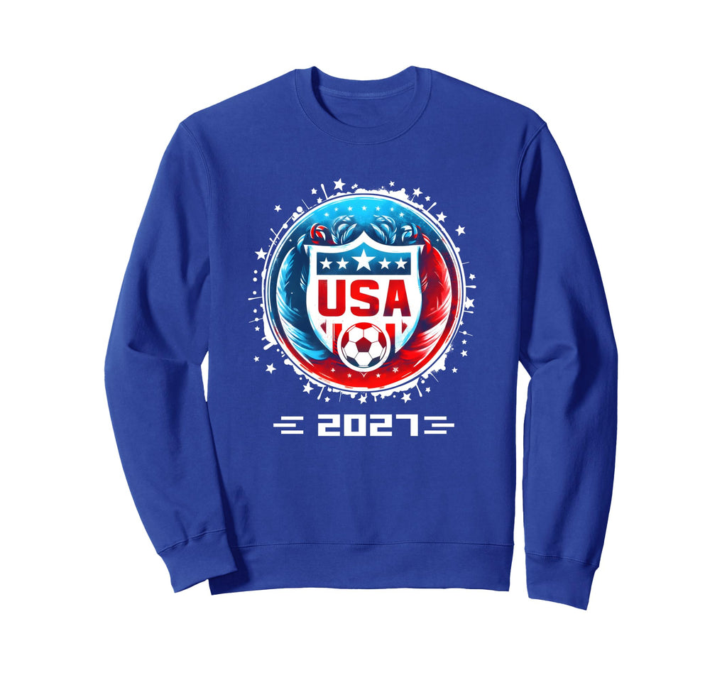 American Flag Soccer Team Womens Sweatshirt - Minimalist Print Unisex