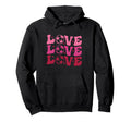Soccer Valentines Day Groovy Sports Hearts Hoodie - Trendy Graphic Unisex