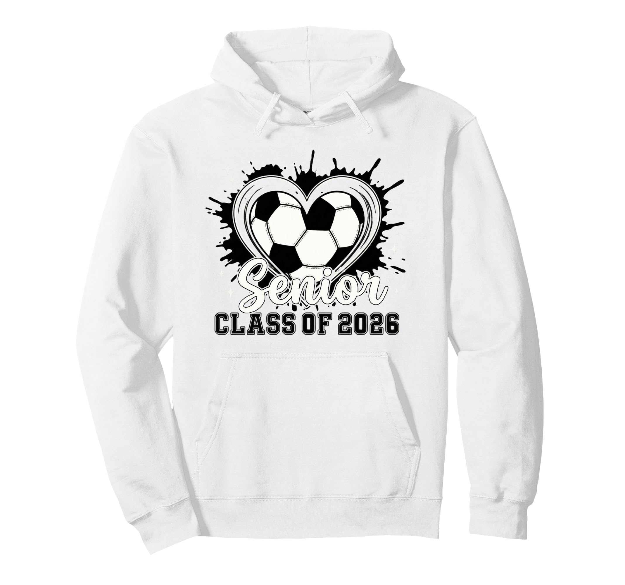 Trendy Class 2026 Senior Soccer Drip Hoodie - Casual Everyday Wear Unisex