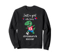 Dinosaur Soccer Dinosaur Soccer Sweatshirt - Trendy Graphic for Adults