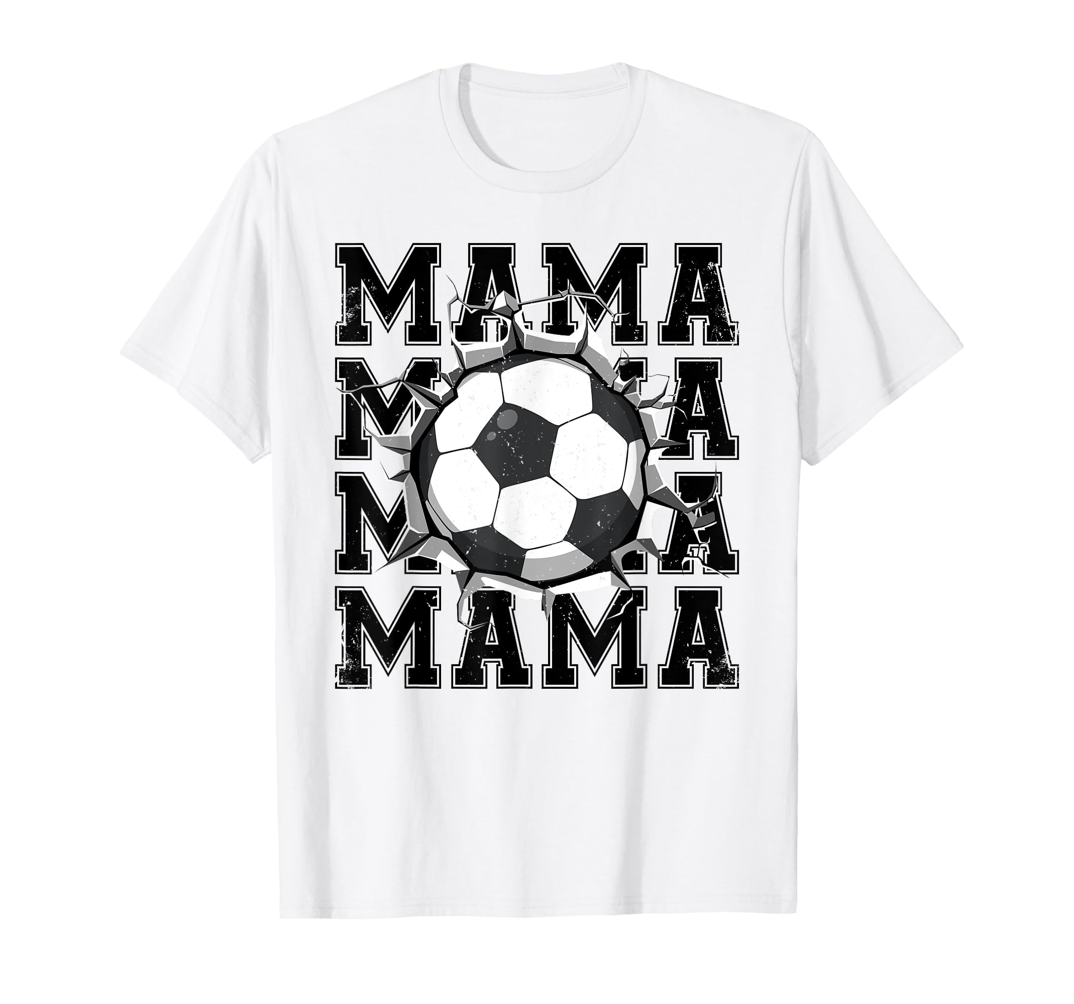 Soccer Mama Cracked Wall Family Matching T-Shirt - Graphic Print Unisex