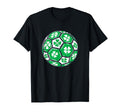 Soccer Ball Ireland Shamrock Irish St T-Shirt - Custom Art Print Unisex