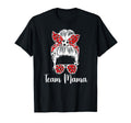 Soccer Team Mama Messy Bun Soccer Team T-Shirt - Novelty Apparel Men Women