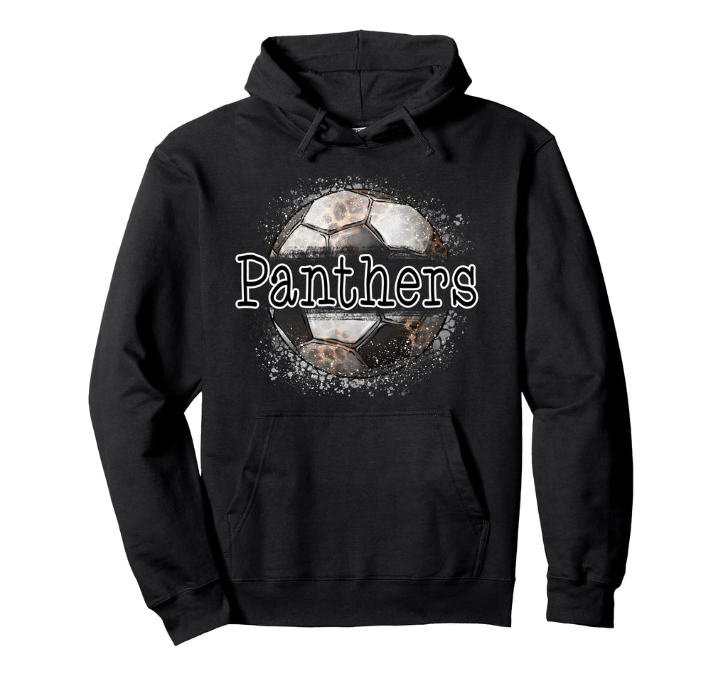Panthers Soccer Leopard Splatter Game Hoodie - Trendy Graphic for Adults