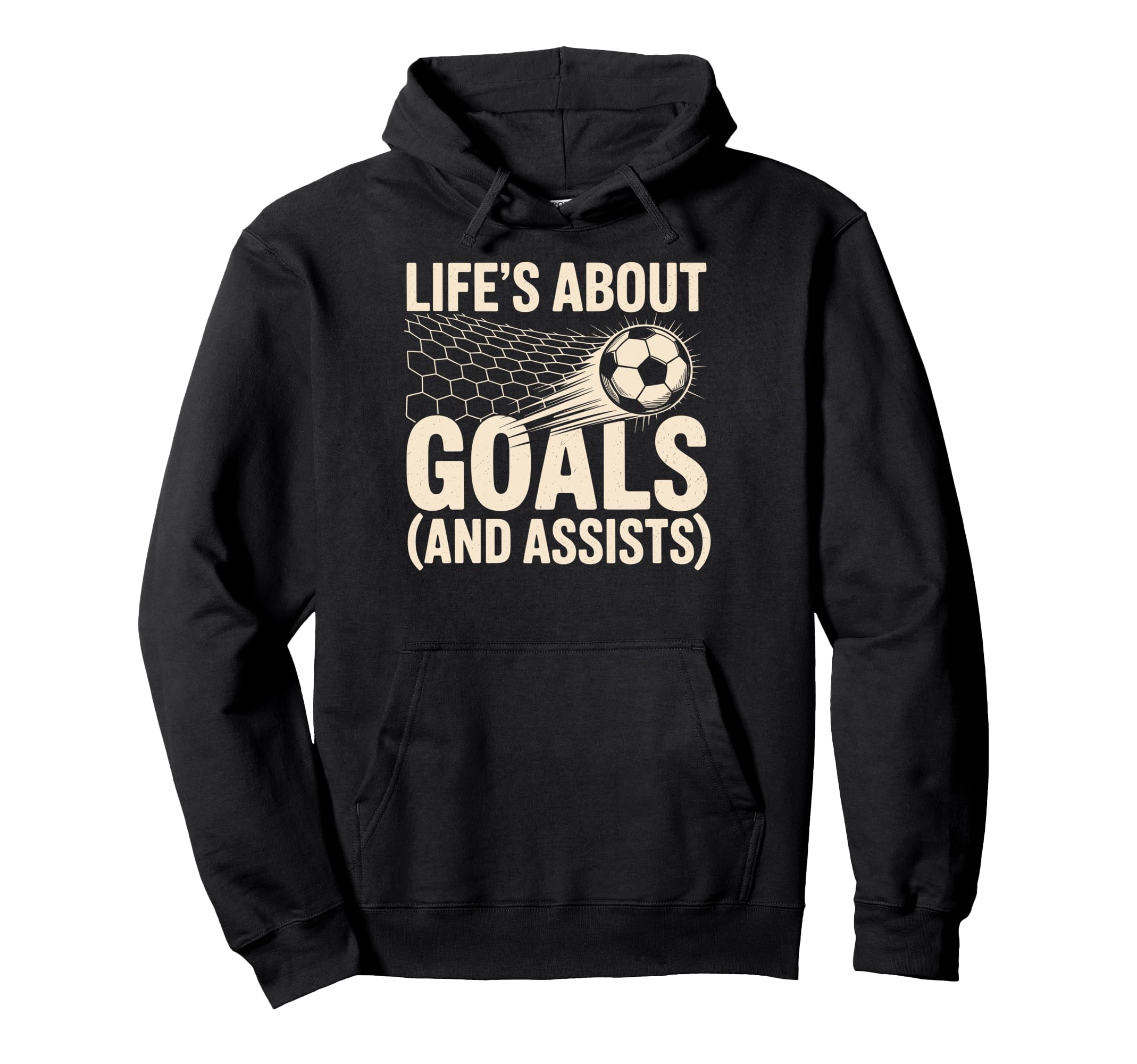 Lifes About Goals And Assists Soccer Hoodie - Minimalist Print Men Women