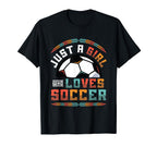 Just Who Loves Soccer Womens T-Shirt - Casual Everyday Wear Men Women