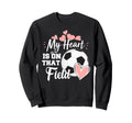 My Heart Is That Soccer Field Football Sweatshirt - Graphic Print Unisex