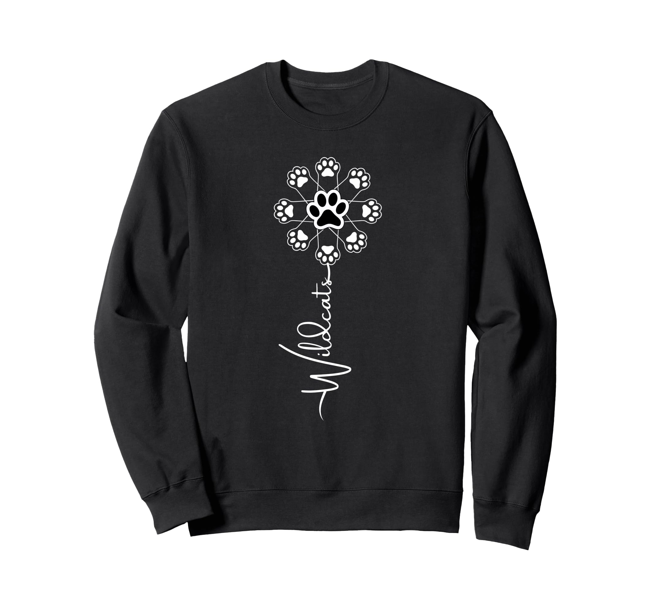 Wildcats Sunflower Sports Team Spirit Sweatshirt - Minimalist Print Unisex