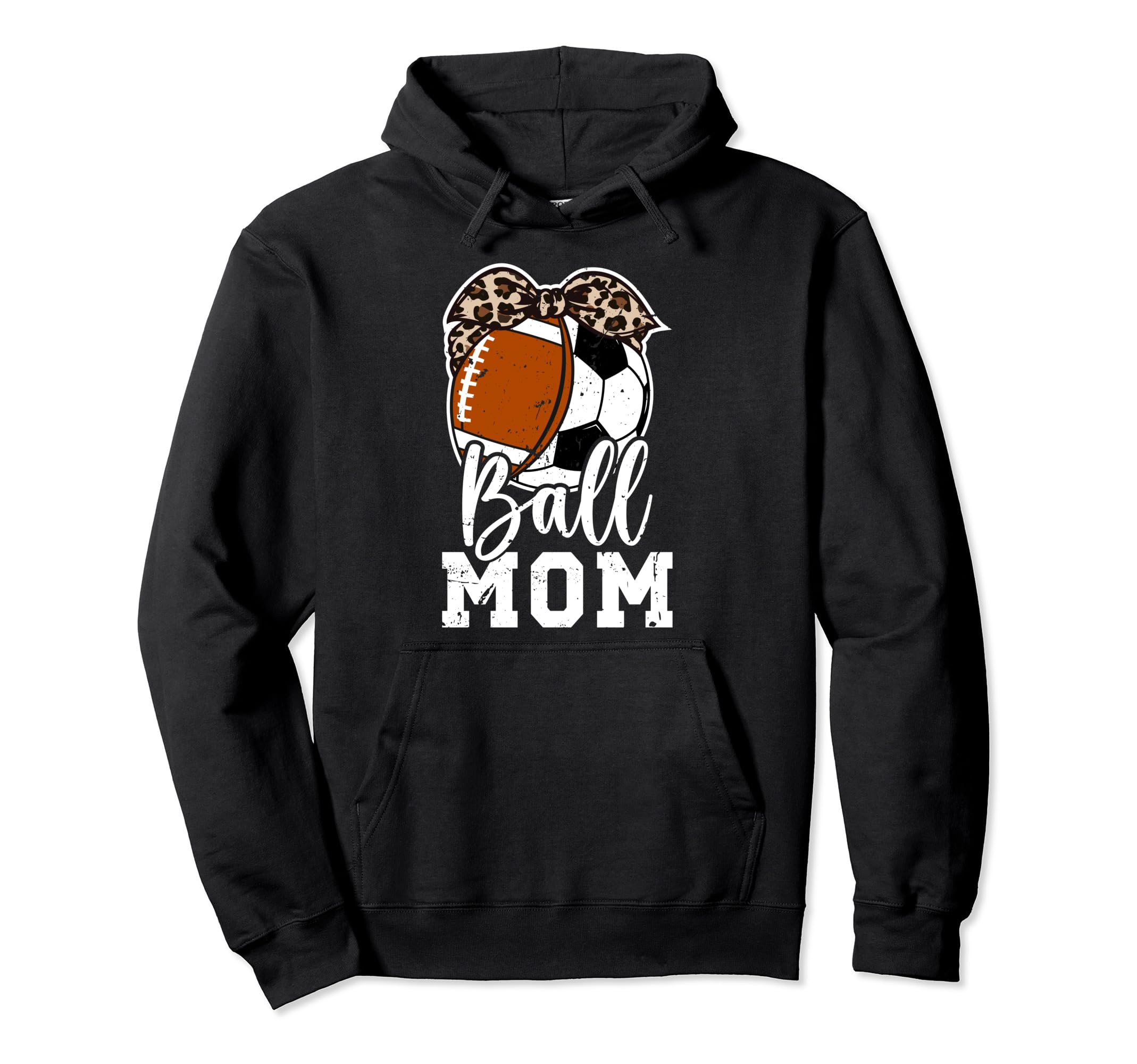Ball Mom Soccer Football Mom Hoodie - Fun Novelty Design Men Women