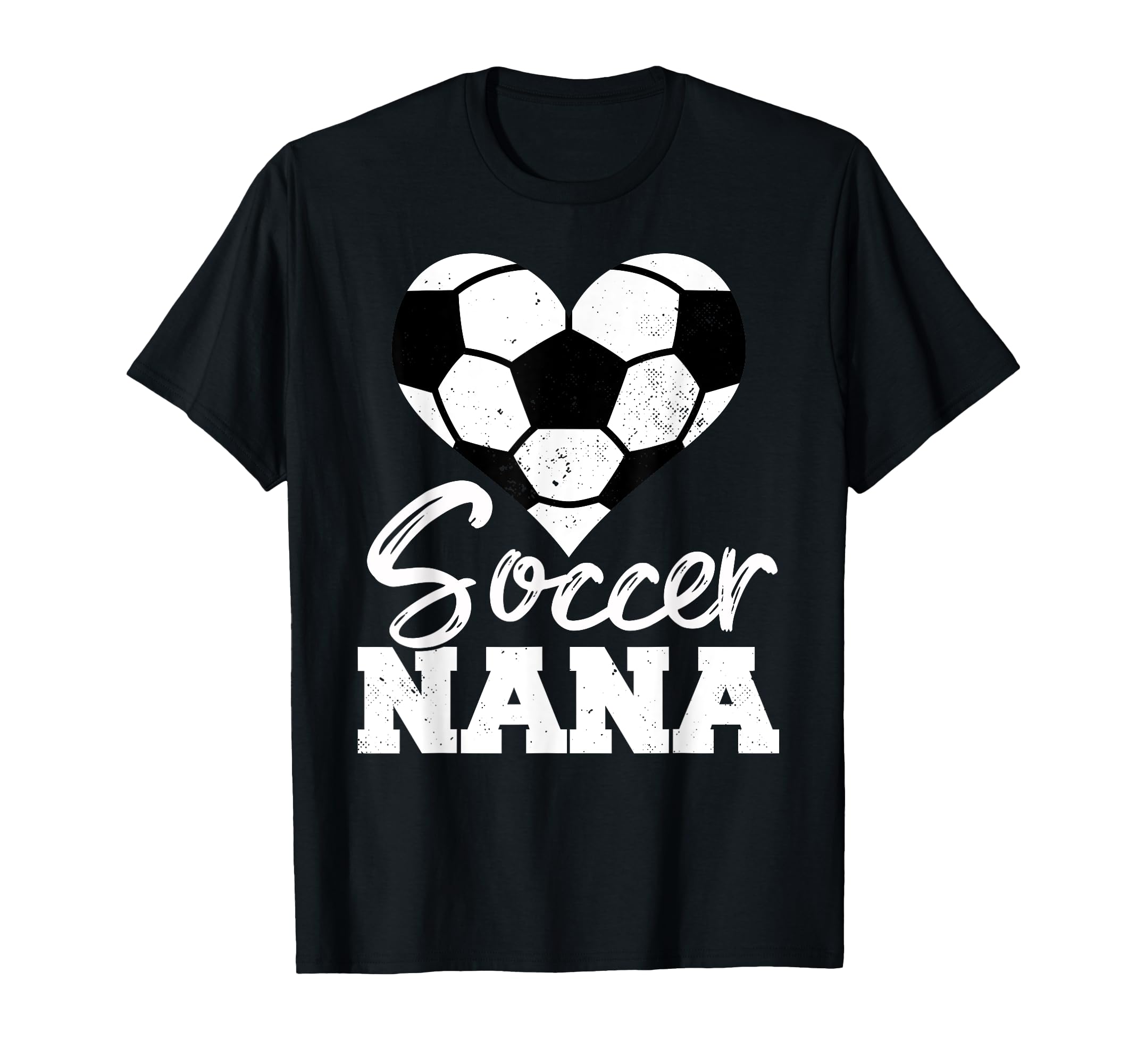 Soccer Nana Heart Funny Heartfelt Love T-Shirt - Unique Graphic Unisex