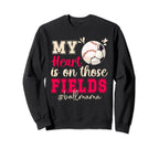 Those Fields Ball Mama Baseball Sweatshirt - Fun Novelty Design Unisex