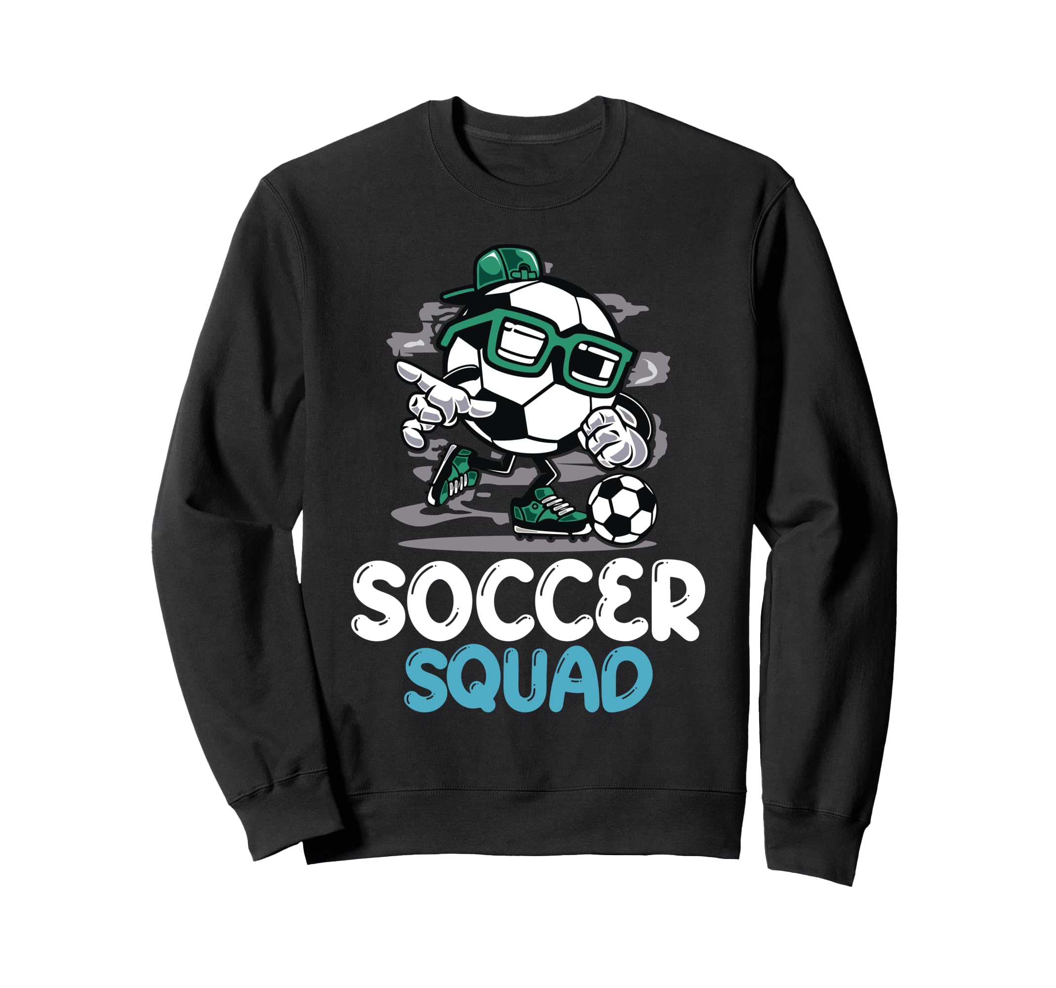 Soccer Squad Funny Football Player Sweatshirt - Graphic Print Men Women