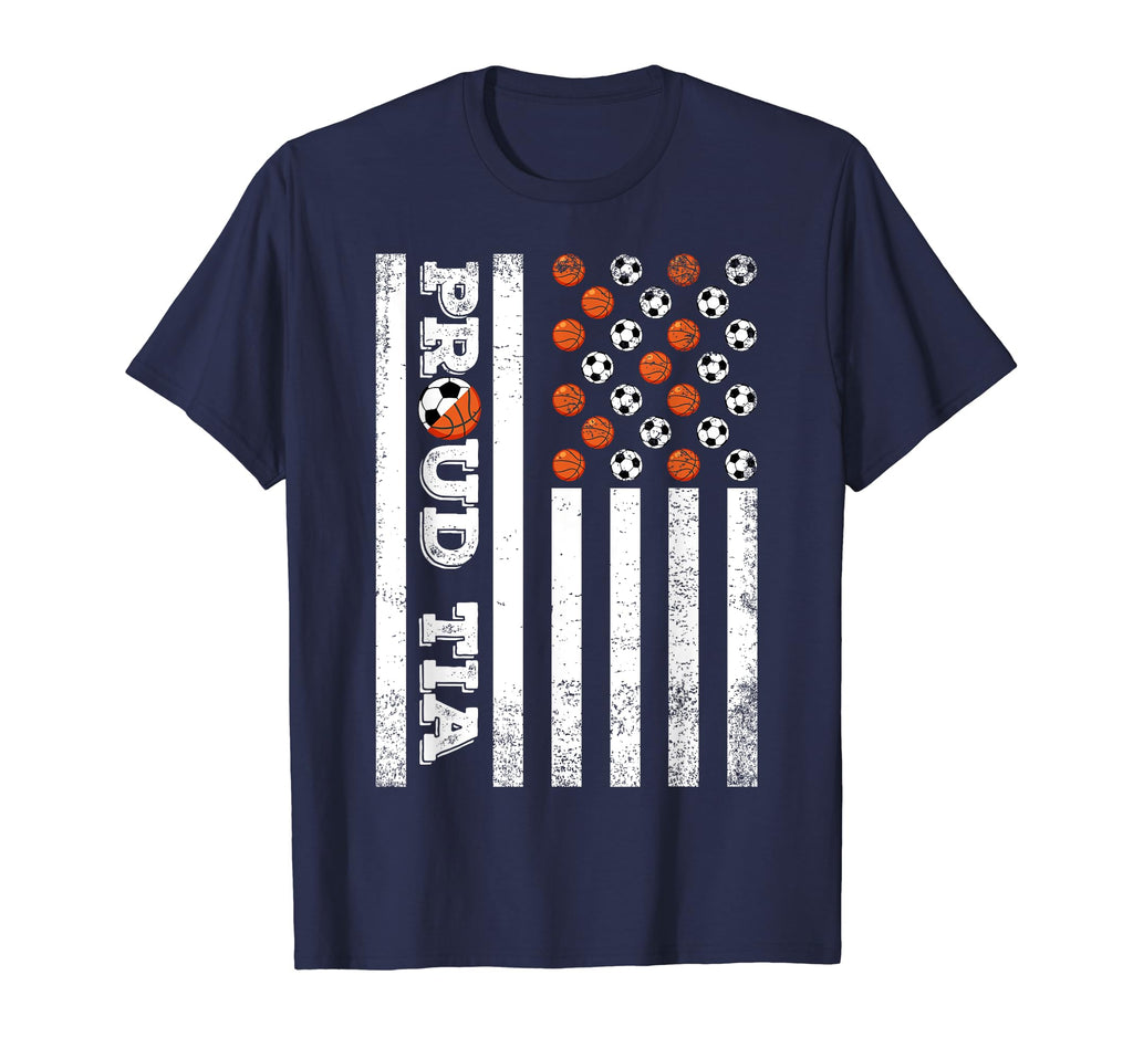 Proud Tia Soccer Basketball Player Family T-Shirt - Trendy Graphic Unisex