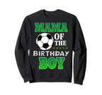 Mama Birthday Soccer Stars Outfit Sweatshirt - Graphic Print for Adults