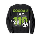 110Th Birthday Soccer Theme 110Year Sweatshirt - Trendy Graphic for Adults