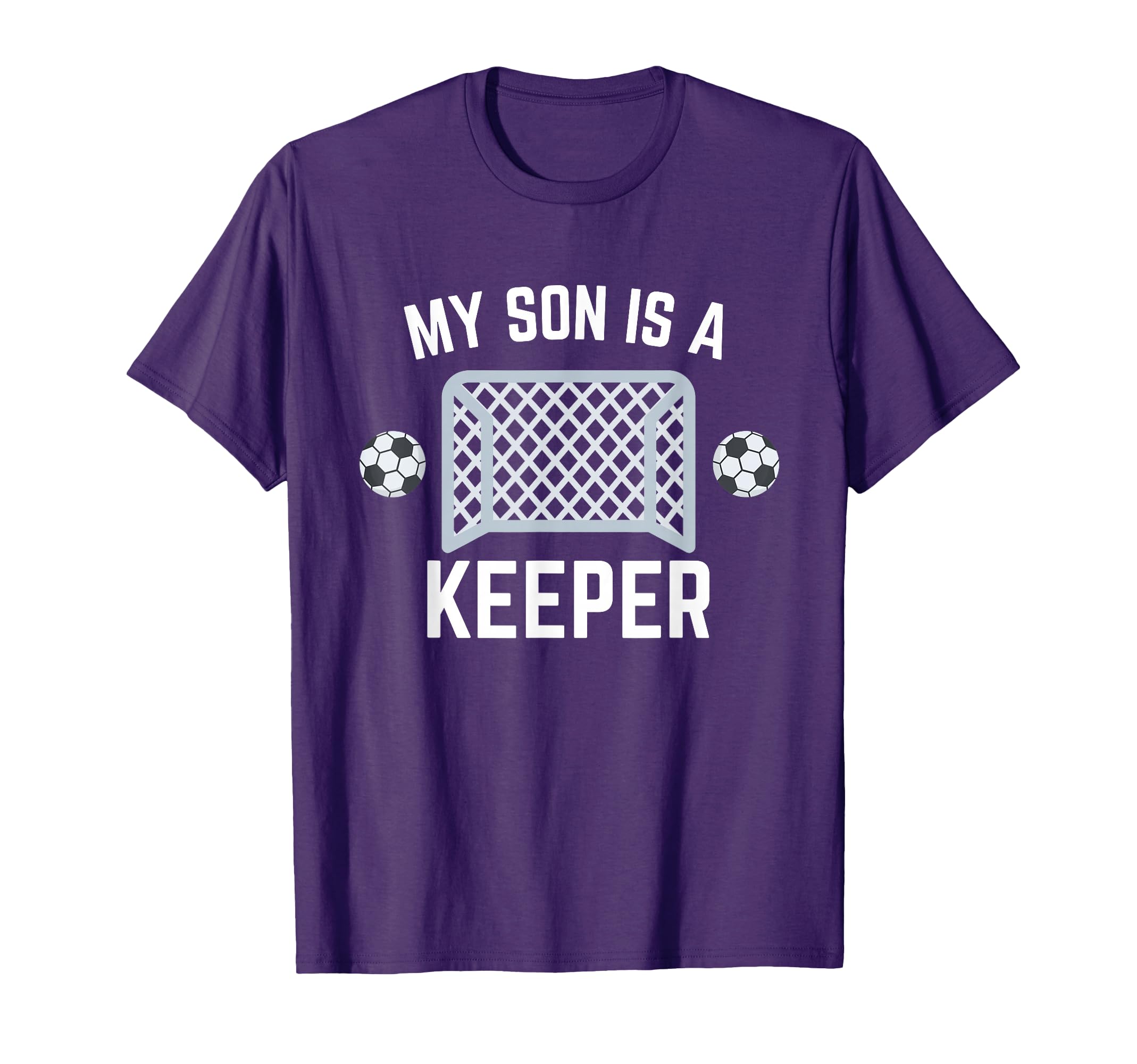 My Son Is Keeper Soccer Goalie Player T-Shirt - Graphic Print Unisex