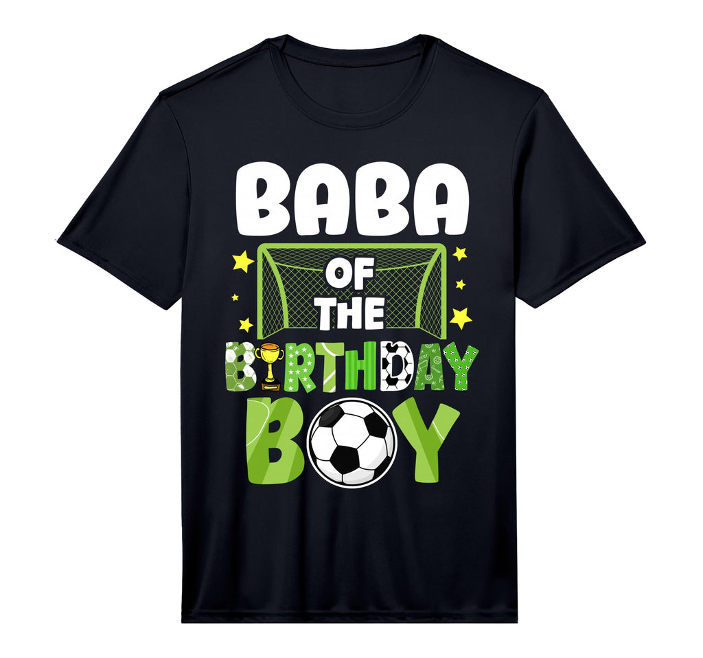 Mens Soccer Baba Birthday Party T-Shirt - Minimalist Print for Adults