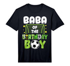 Mens Soccer Baba Birthday Party T-Shirt - Minimalist Print for Adults